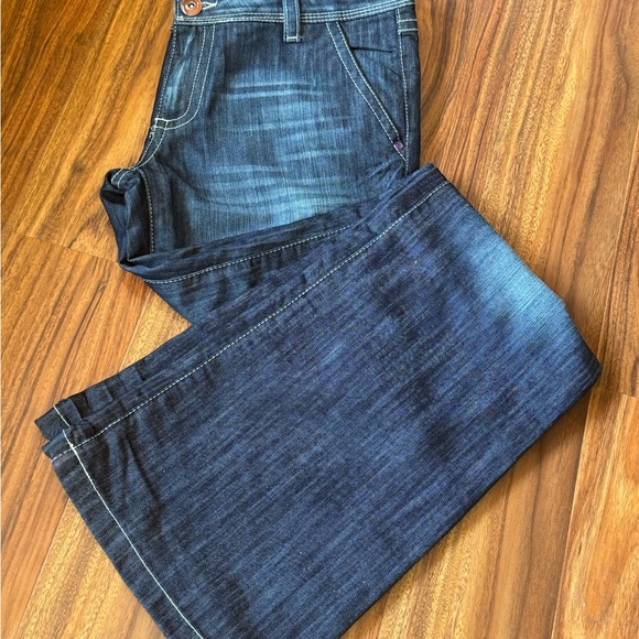 Women Zara TRF Denim Rules blue jeans size 8 preowned - Picture 1 of 16